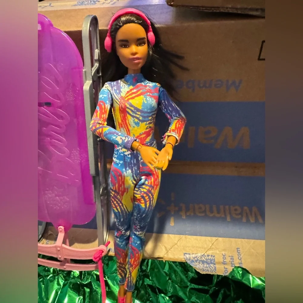 Barbie winter sports doll & sled